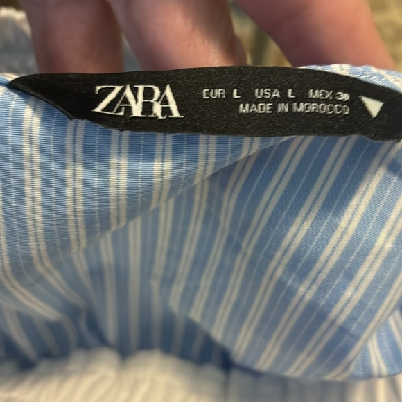 NWOT Zara Striped Poplin Crop Top - Picture 7 of 7